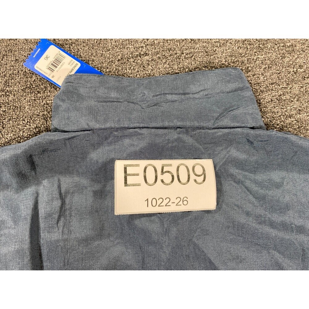 Adidas Jacket Womens Small S Blue Full Zip Oversized Windbreaker Track FU3777 - Picture 12 of 12